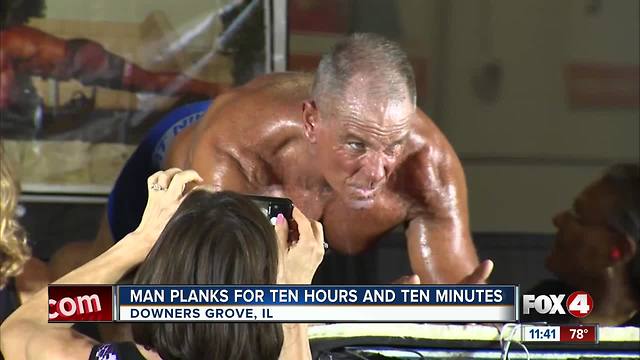 Man breaks world record for planking