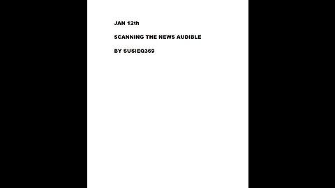 AUDIBLE NEWS JAN 12th 6pm ET