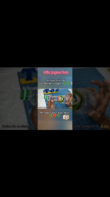 Não joguem fora garrafa de vinagre, se inscreve para mais dicas. ♻️❤️ #shorts