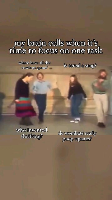 My Brain When It's Time To Focus On One Thing