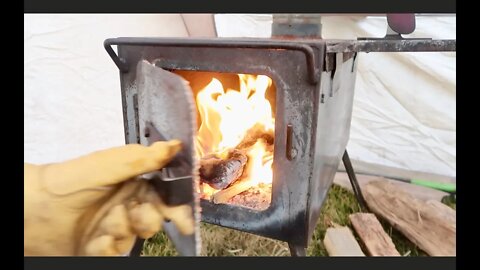 Winter Camping: The Wood Stove I Have Used For 4 Years Straight In The Big Tent