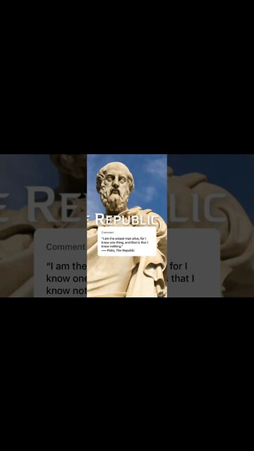 “I am the wisest man alive, for I know one thing …” - Plato #shorts