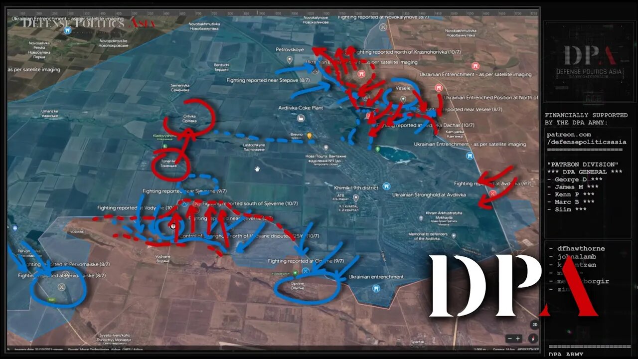 UKRAINE WAR PARALLEL UNIVERSE; suddenly Russia at doorstep to Sjeverne -Quick Update: Avdiivka Front