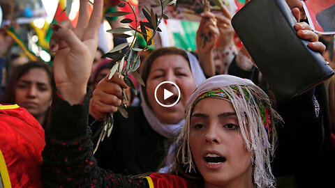 Afrin - Syrian Kurds demonstrate against Turkish military operation