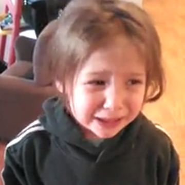 Cute Girl Afraid Of Embroidered Shirt