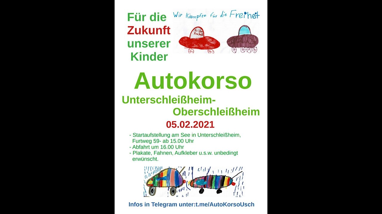 Autokorso Unter/Oberschleißheim 05.02.21. FÜR UNSERE KINDER