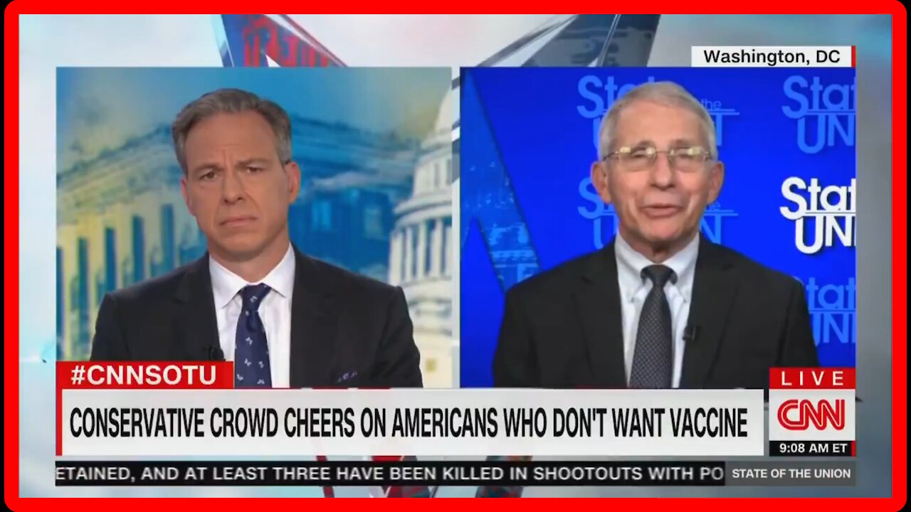 CNN: Fauci Reacts to CPAC Crowd Cheering About Vaccination Rate - 2385