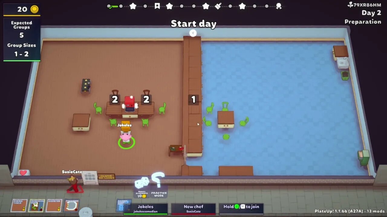 Serving covfefe in PlateUp! Join me for Co-Op. GET SERVED NERD!