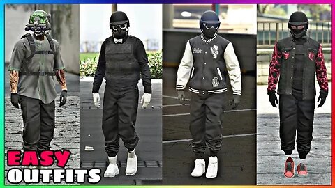 Top 4 Best Easy To Make Male Tryhard Black Jogger Outfits #4 (GTA Online)