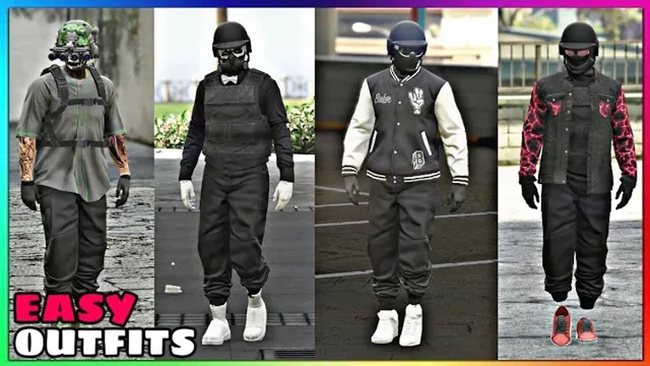 Top 4 Best Easy To Make Male Tryhard Black Jogger Outfits #4 (GTA Online)