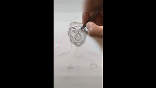 Drawing of Cristiano Ronaldo