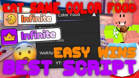 (2022 Pastebin) The *BEST* Eat Same Color Food Challenge Script! Auto Collect food, Instant Click!