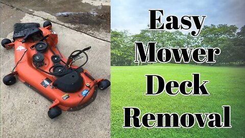 How To Remove The Mowing Deck From Husqvarna and Craftsman Riding Mowers/ Garden Tractors.