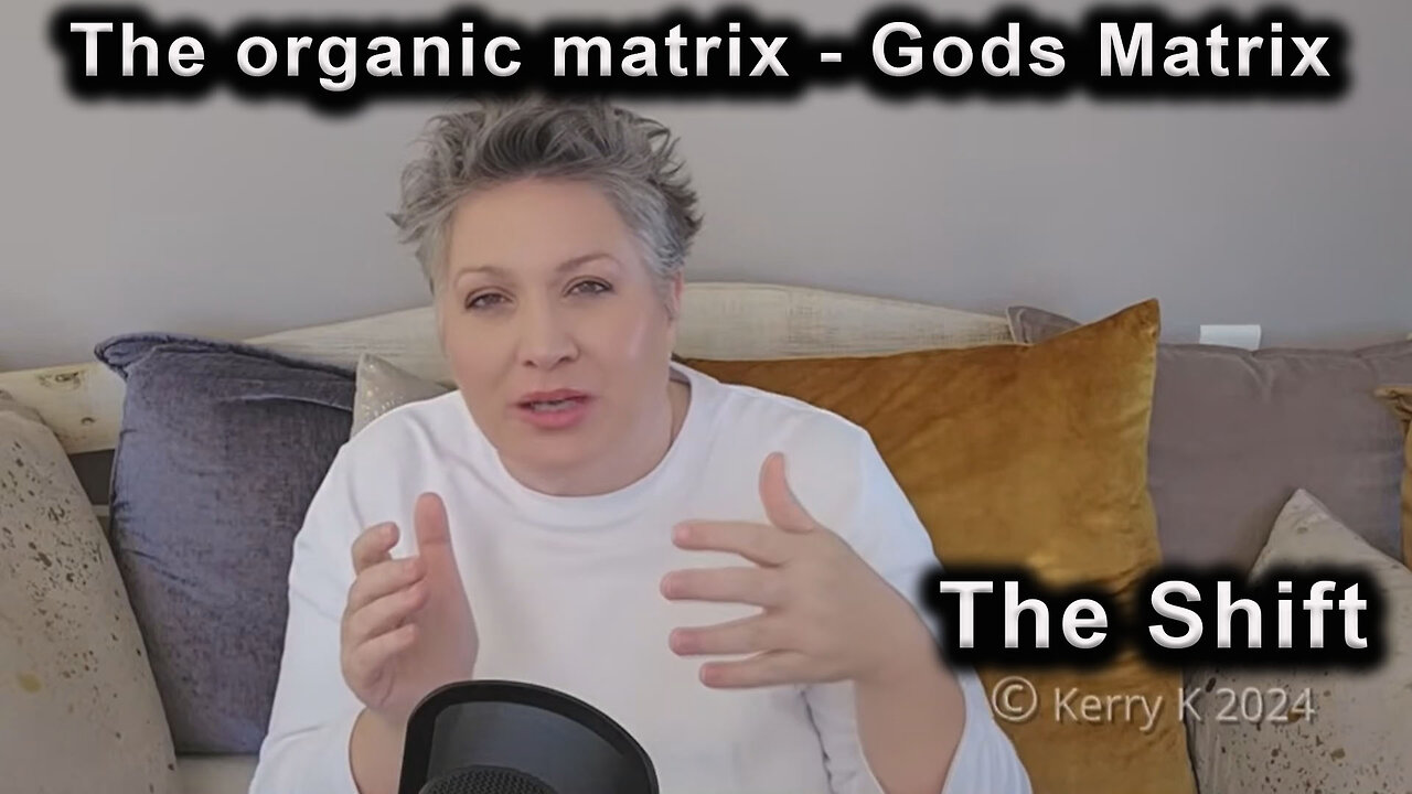 Can you feel the contrast and shift of the new world coming in? The organic matrix - Gods matrix