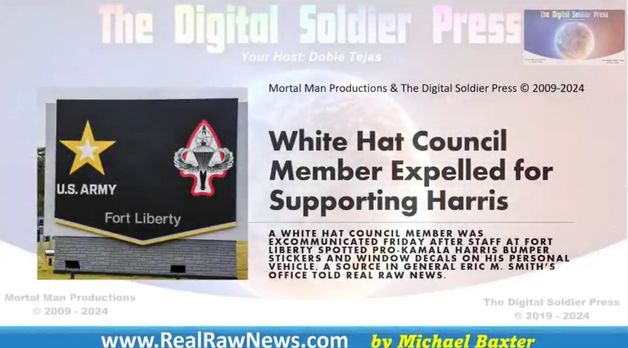 WHITE HAT COUNCIL MEMBER EXPELLED FOR SUPPORTING HARRIS