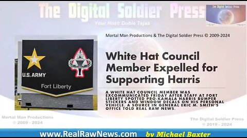 WHITE HAT COUNCIL MEMBER EXPELLED FOR SUPPORTING HARRIS