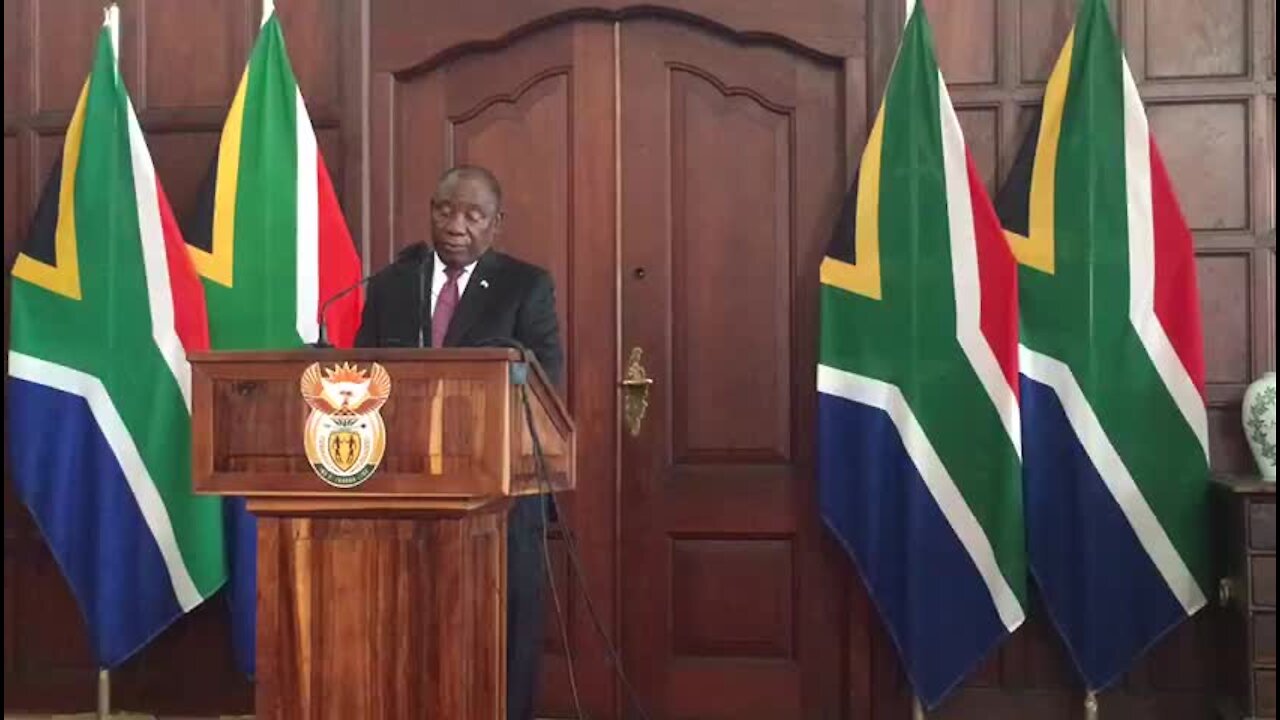 SOUTH AFRICA - Johannesburg - Ramaphosa letters of credence (videos) (rFM)