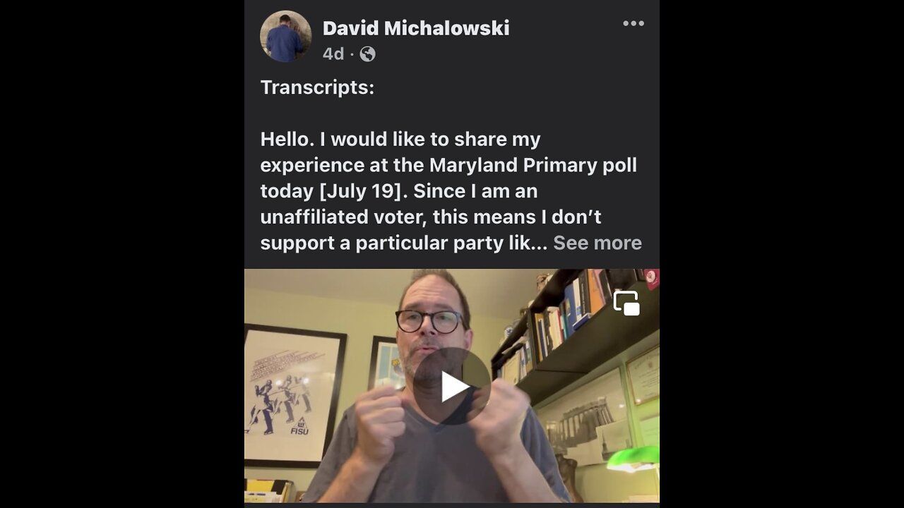 Deaf independent voter tells us the election is not normal.