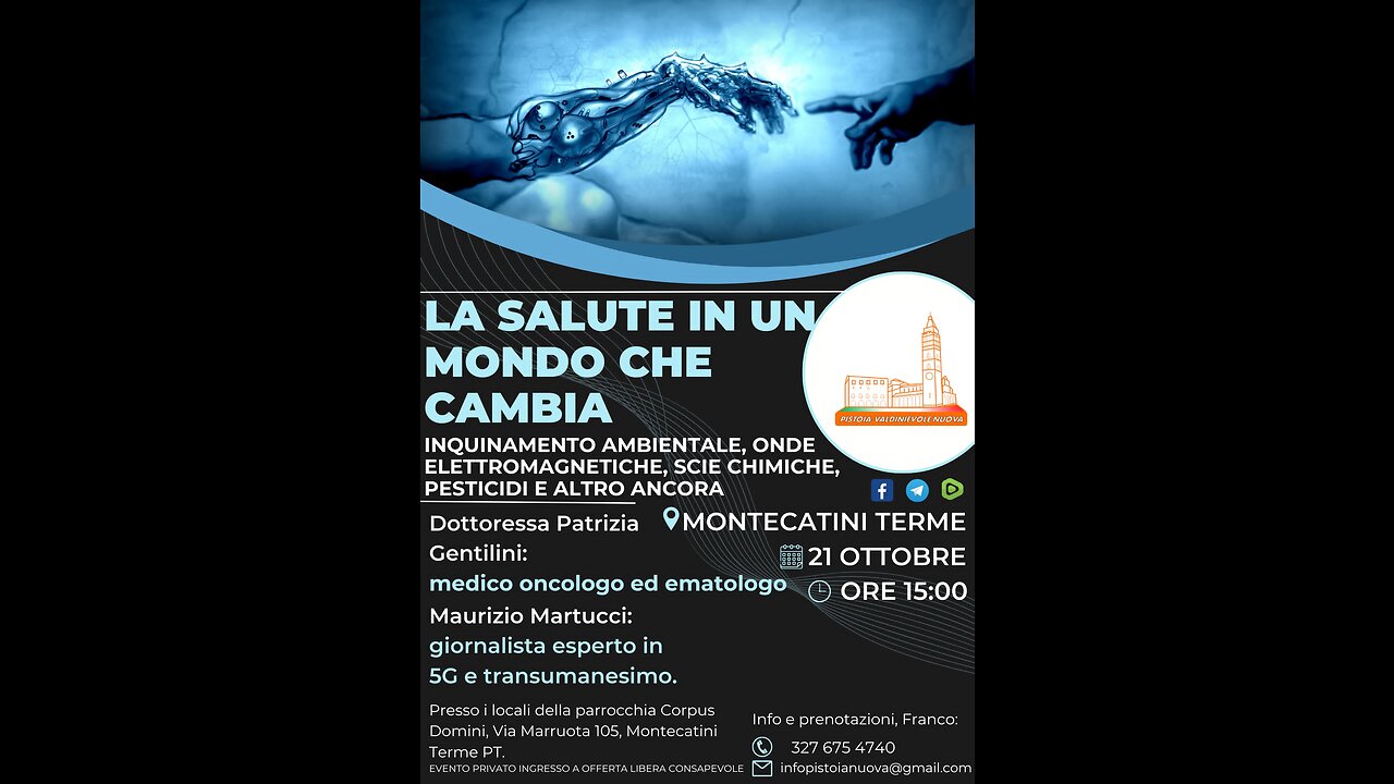 Montecatini Terme 21/10/23 Pistoia Valdinievole Nuova presenta:"La Salute In Un Mondo Che Cambia"con la dottoressa Patrizia Gentilini ( Oncologa - Ematologa) 1^Parte Dottoressa Gentilini e