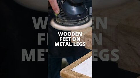 Watch as we transform raw oak into stunning desk legs with a touch of metal magic! 🔨 #woodenwonders