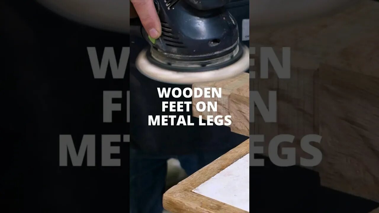 Watch as we transform raw oak into stunning desk legs with a touch of metal magic! 🔨 #woodenwonders