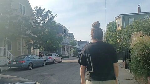 Boston police assisting EMS and social workers with emotional depressed person