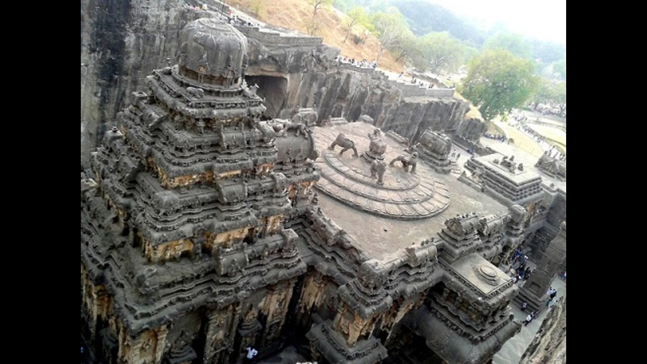 The melted buildings of Ajanta Caves, India