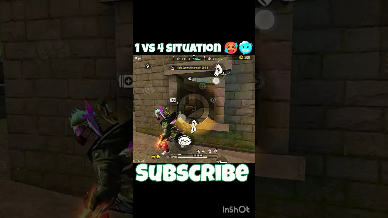 1 vs 4 situation 🥵🥶 can i handle this situation 🥵 #shorts #freefire #ff #ffshorts #freefirevideo #