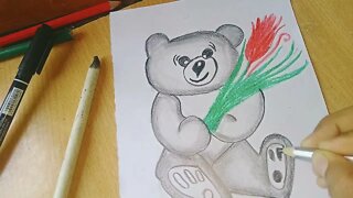 km Cute Teddy Bear Drawing How To Draw Teddy Bear Easy Drawing 1080p