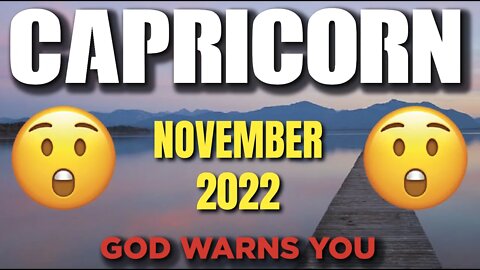 Capricorn ♑️ 🆘 WARNING🆘 😨😱 GOD WARNS YOU 😨 Horoscope for Today NOVEMBER 2022 ♑️ Capricorn tarot