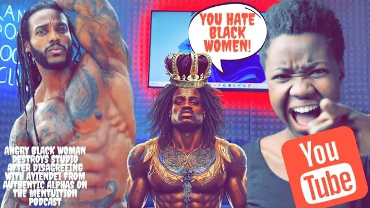 Angry Black Woman Destroys Studio After Disagreeing With Ayiendei From @AuthenticAlphas Podcast