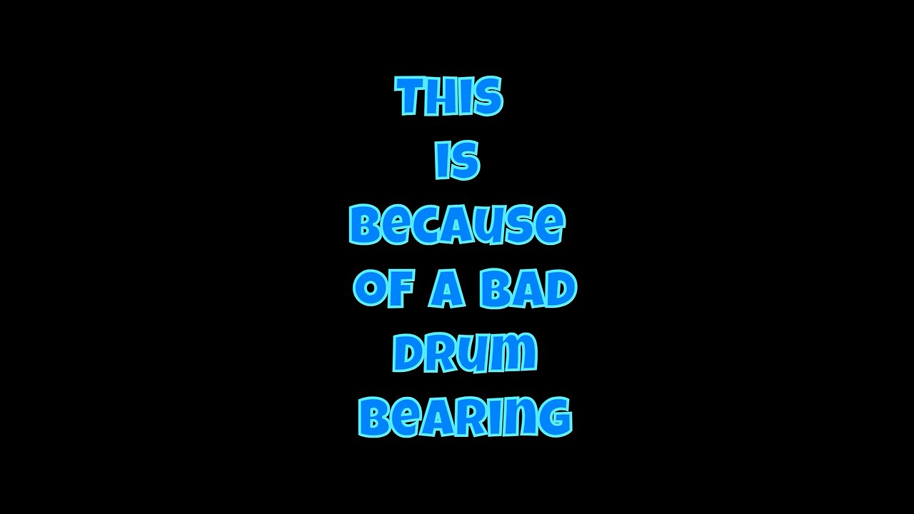 Front load bad drum bearing