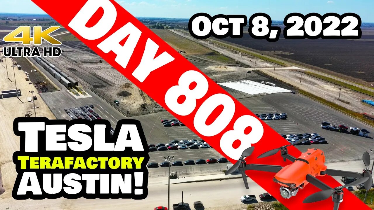 RAILYARD EXPANSION FOR GIGA TEXAS! - Tesla Gigafactory Austin 4K Day 808 - 10/8/22 - Tesla Texas