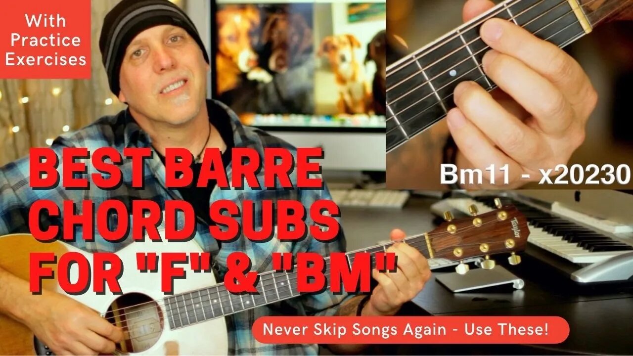 Dont Skip Barre Chord Songs - play these F & Bm EZ Open Chords Instead