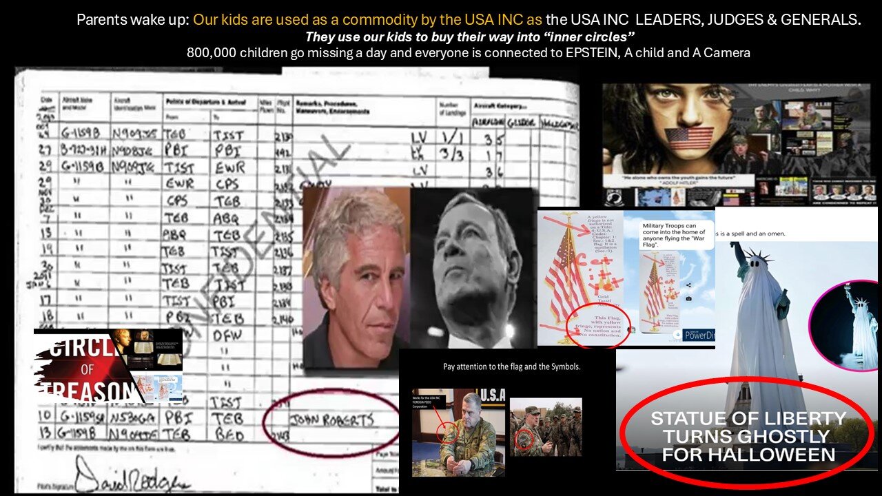 Wake up: Our kids are used as a commodity by the USA INC ask the USA INC LEADERS, our DEFENDANTS