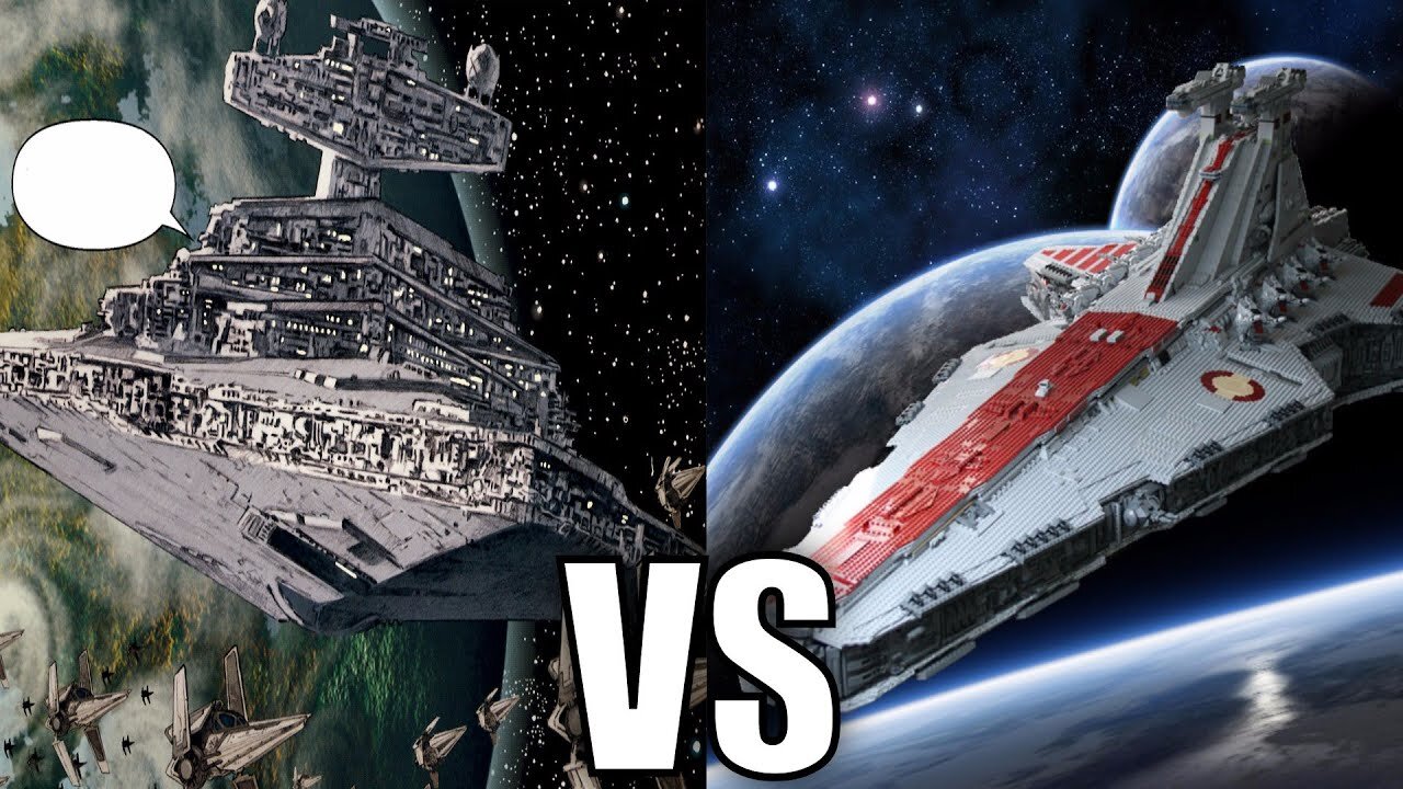 Imperial I-class Star Destroyer vs Venator-class Star Destroyer (Republic Cruiser)