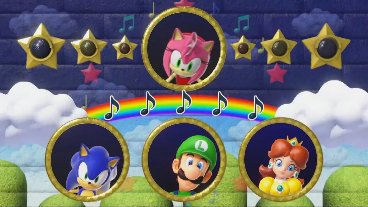 Mario Party Superstars - Sonic vs Amy Rose vs Luigi vs Daisy - All Minigames