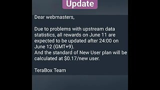 Terabox webmaster update notification #terabox #shorts #ytshorts