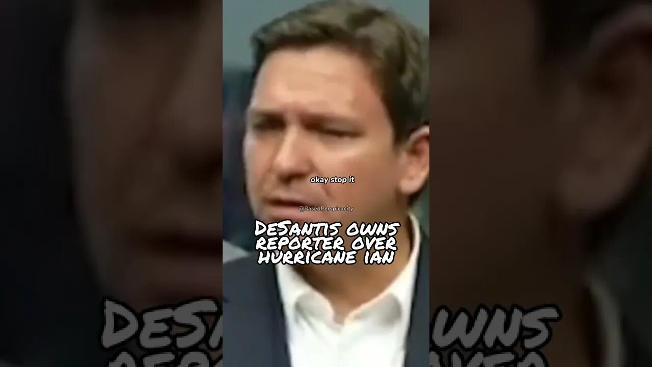 Watch Governor DeSantis Destroy a Reporter for Misinformation about Hurricane Ian #shorts