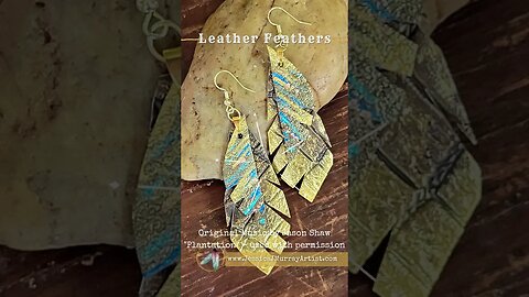 Worth All That! 3 inch leather feather earrings