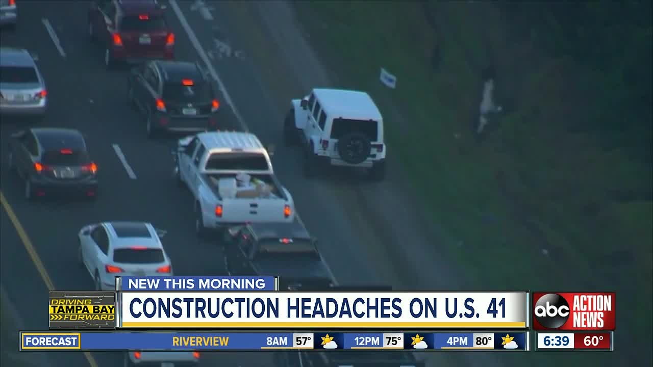 Caught on camera: Driver uses shoulder as lane in US 41 construction zone