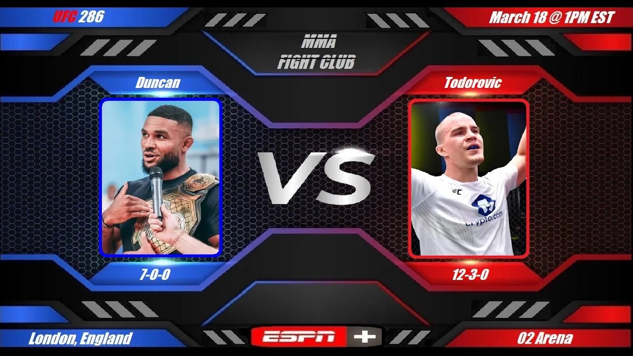 UFC 286: Chris L. Duncan vs. Dusko Todorovic - Breakdown & Prediction