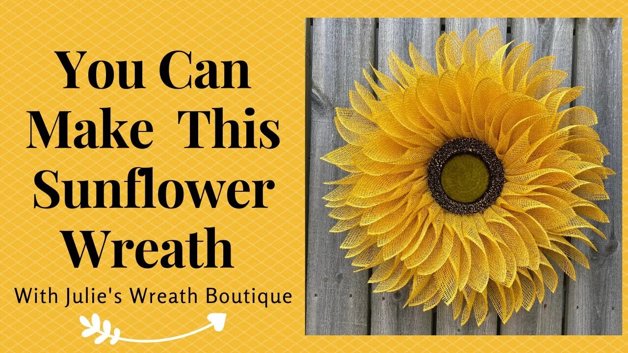 How to Make a Sunflower Wreath | Spring Wreath DIY | Wreaths for Beginners