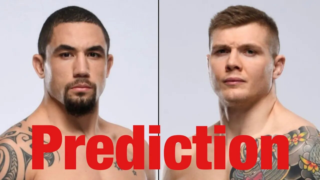 Robert Whittaker Vs Marvin Vettori Prediction