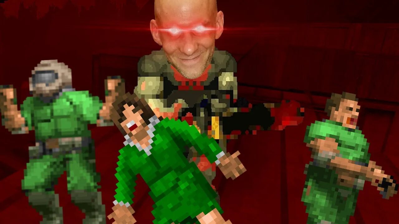 some spooky DOOM multiplayer mod vs grown men