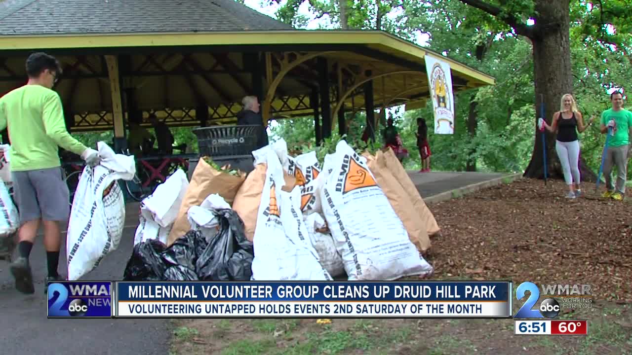 Millennial Volunteer Group Cleans Up Druid Hill Park