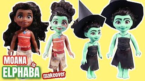 Moana 2 Movie DIY Doll Makeover to Elphaba from the Wicked Movie