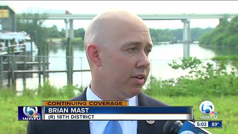 Congressman Brian Mast offers no reaction to President's remarks