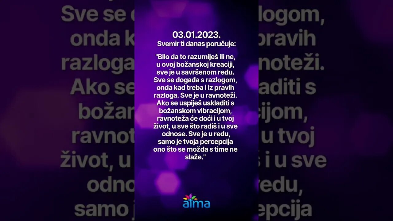 Poruka Svemira 03.01.2023. 💙