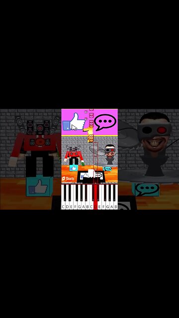 SKIBIDI TOILET SAW vs TITAN SPEAKERMAN (@BigTastyAnimations) LIKE vs COMMENT - Octave Piano Tutorial
